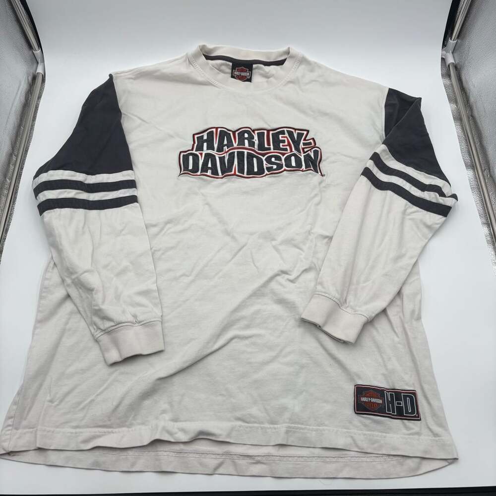 Harley-Davidson Long Sleeve Shirt Size XL White Black Striped Mesa Arizona
